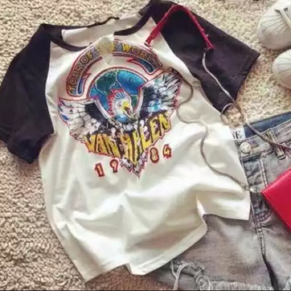 SOLD OUT Van Halen Ringer Graphic Rock Group Graphic Tee - Picture 4 of 4
